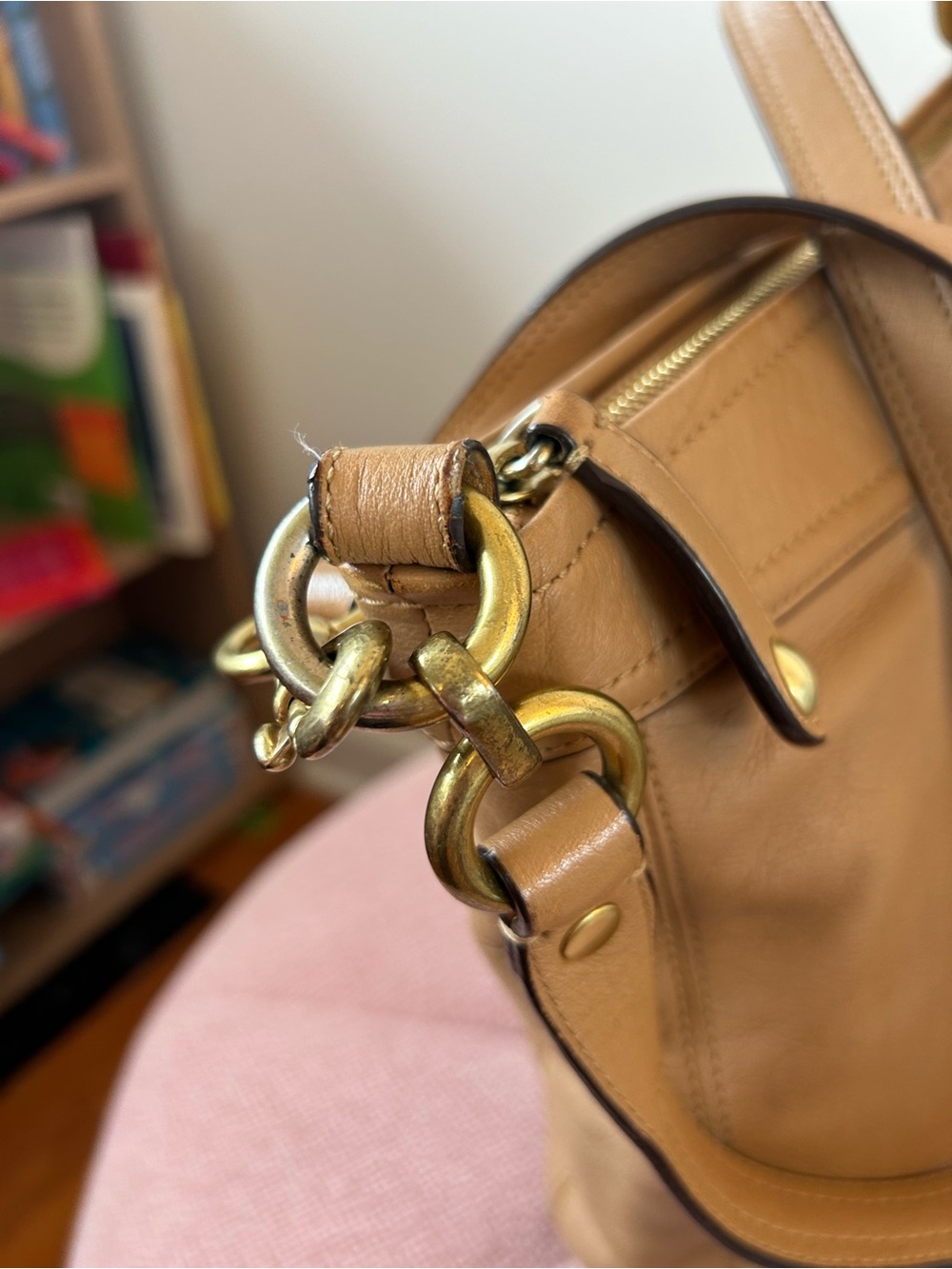 Coach Ashley Leather Hippie Bag in Camel - Picture 9 of 11